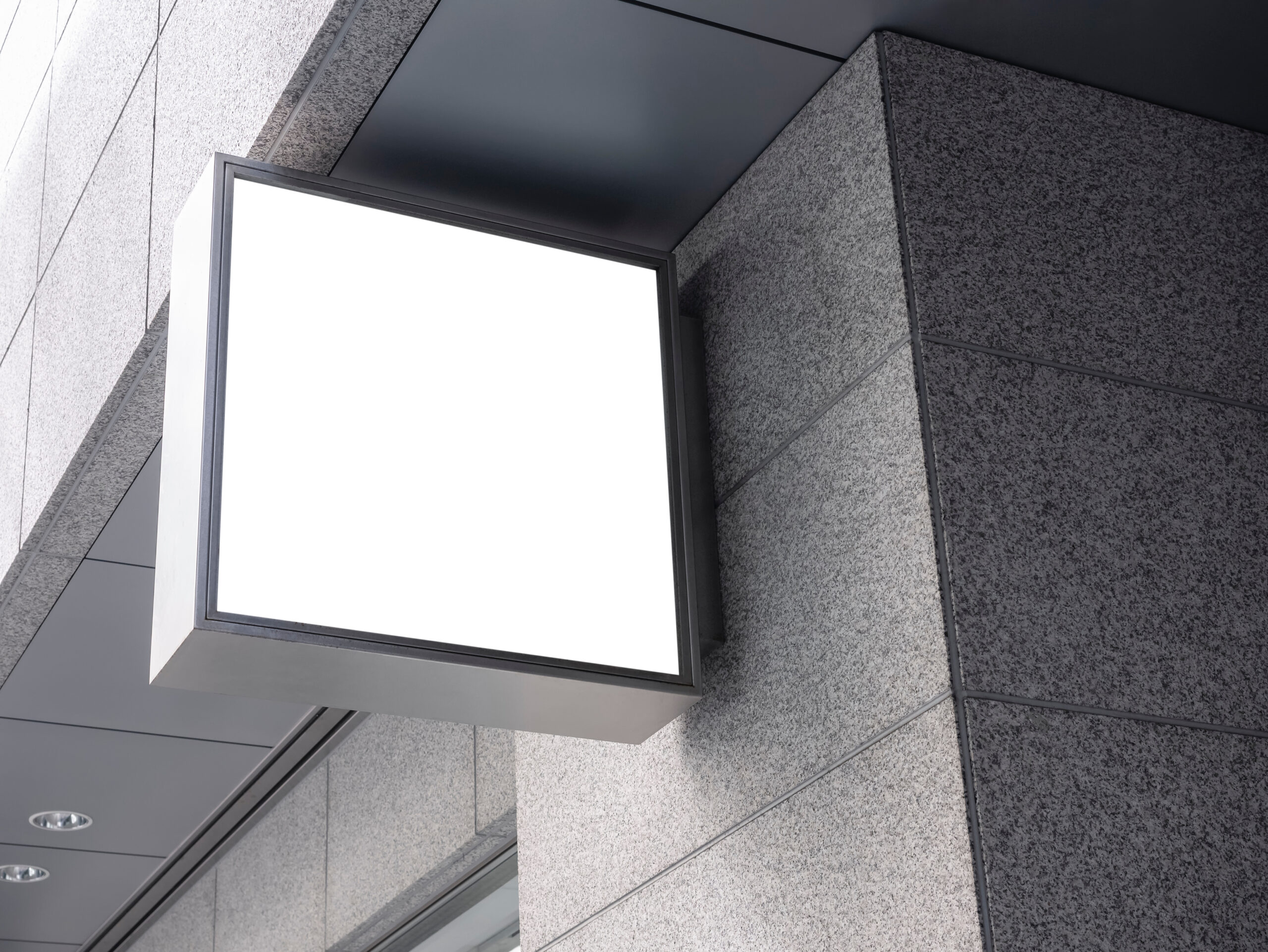 Digital Signage Mockup with Backlight